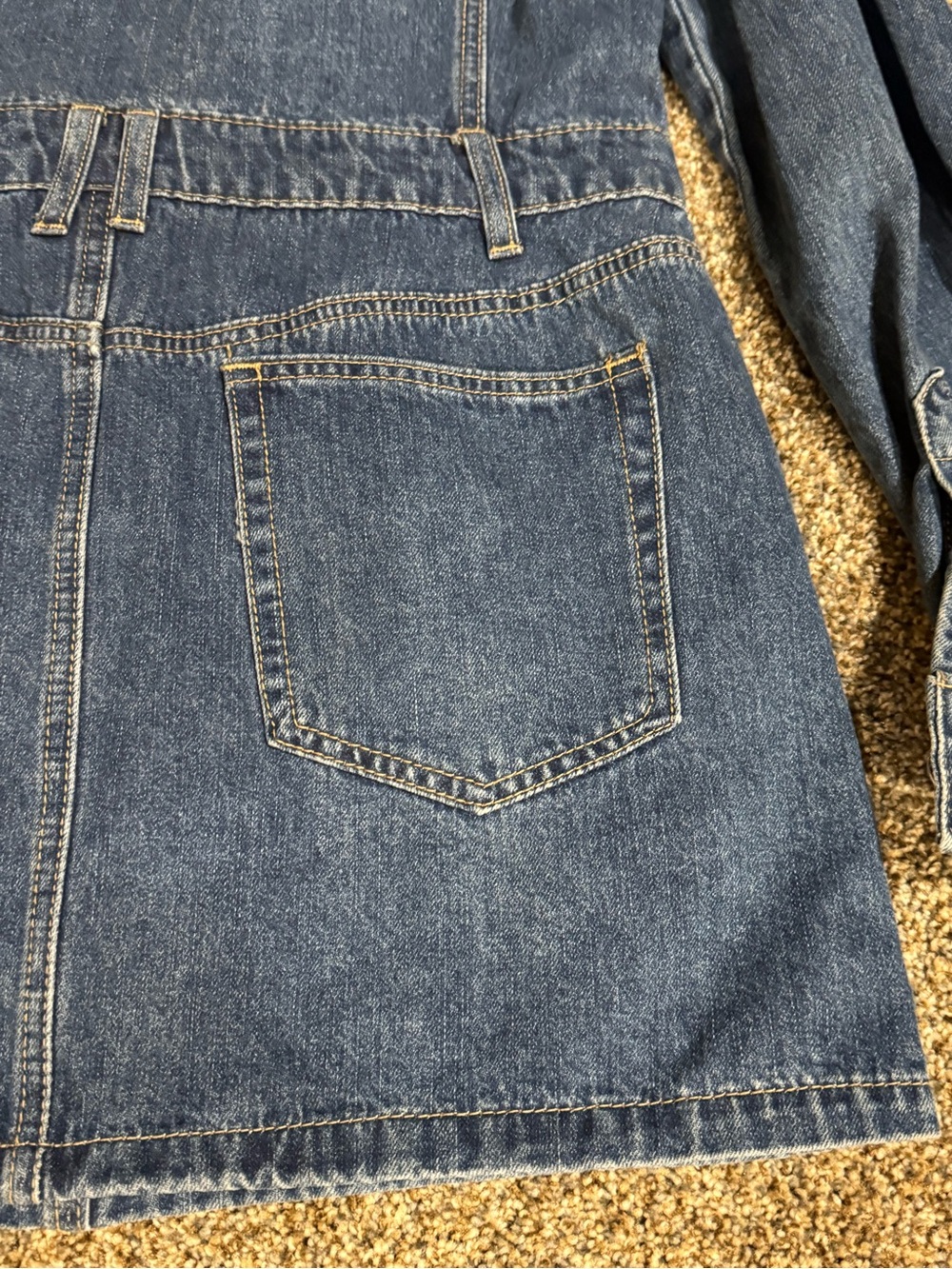 Forever 21 Women’s Denim Trucker Button-Front Mini Dress Medium Wash Size XL - Picture 13 of 14